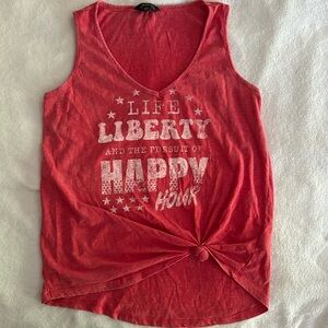 Life, Liberty and the Pursuit of HAPPY HOUR women’s Tank Size M Rock & Republic